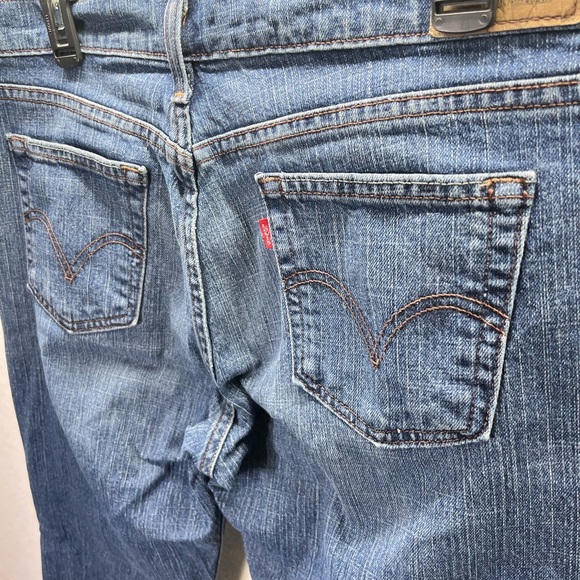 Levi’s 515 Bootcut Jeans Womens 12 S Short Blue Denim Stretch Pants Comfy 2556 - Picture 9 of 10